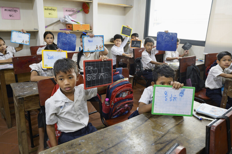 Marie-France des Pallières a fondé l'association Pour un Sourire d’Enfant au Cambodge.